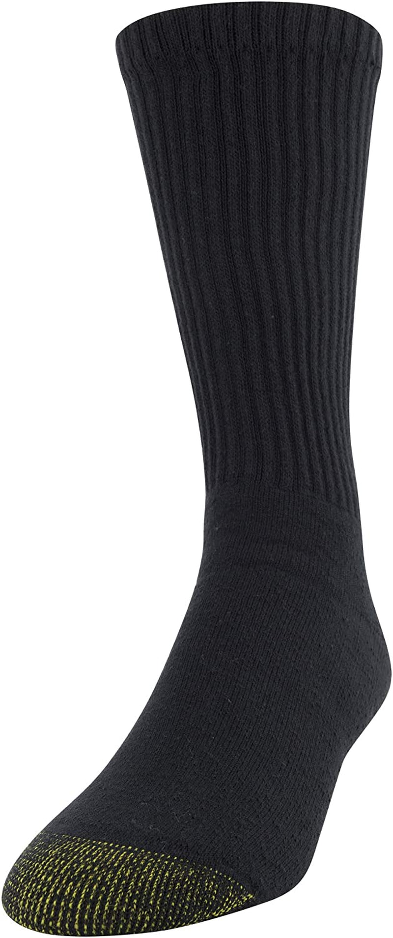 Men'S 656S Cotton Crew Athletic Socks, Multipairs, Black (12-Pairs), X-Large